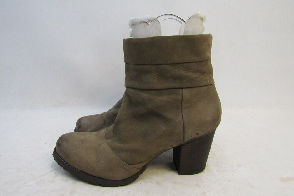 Indigo Clarks Womens Size 9.5 M Brown Leather Zip Fashion Ankle Boots Booties